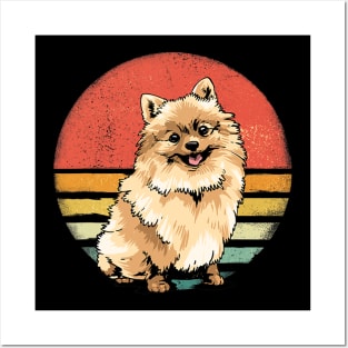 Pomeranian Dog Lover Retro Vintage 70S Posters and Art